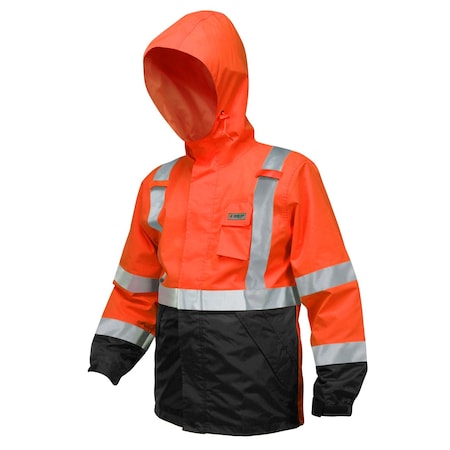 Mcr Safety Garments, Breathable Pu/Poly, Class 3 Orange L 591SJHL